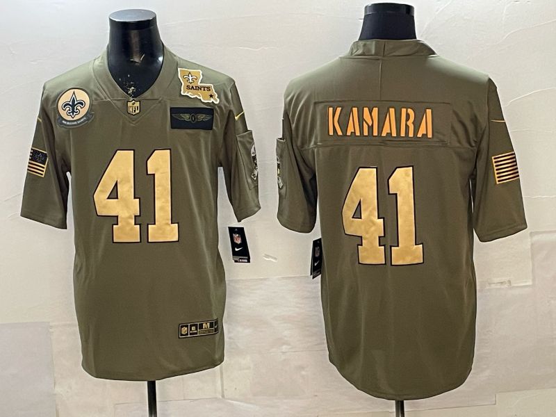 Men 2025 New Orleans Saints #41 Kamara Gold Nike Limited NFL Jersey style 024->more jerseys->MLB Jersey
